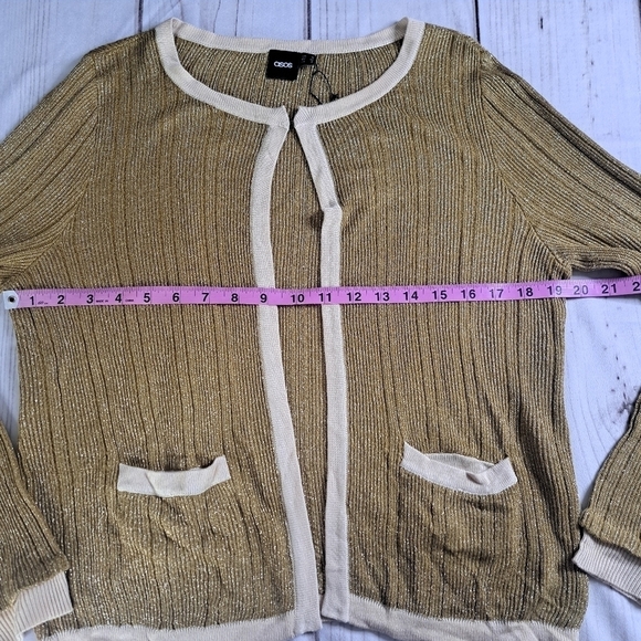 ASOS Shimmering  Cardigan Size 8 - Picture 6 of 13